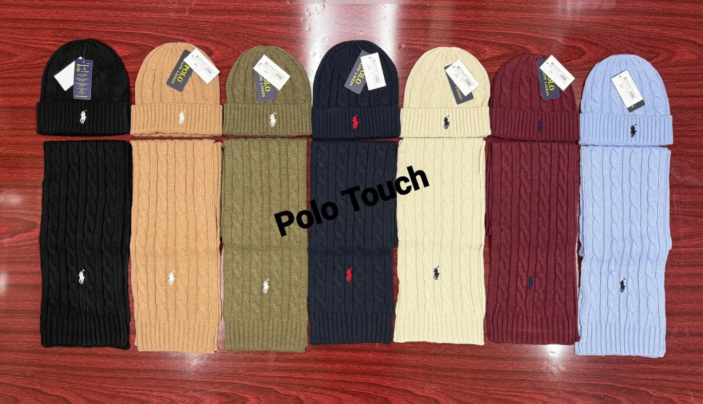 POLO RALPH LAUREN Scarf With Beanie Set For Wholesale To UK EU USA
