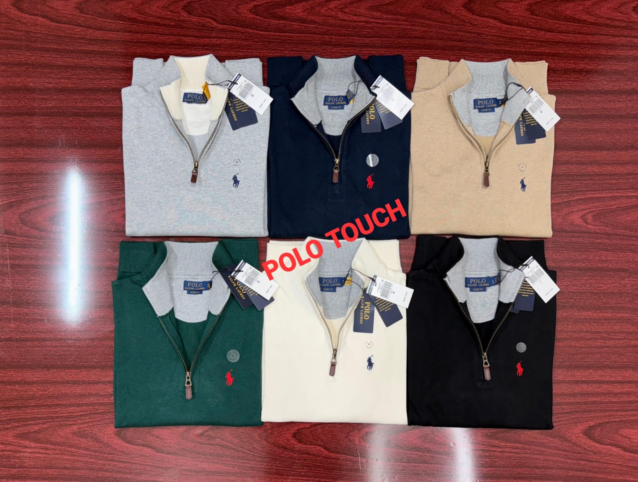 Knit Cotton Quarter-Zip Pullover Sweater For Wholesale To UK Europe