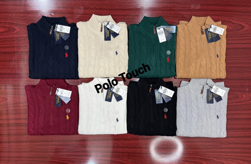 Cable-Knit Cotton Quarter-Zip Jumper For Wholesale